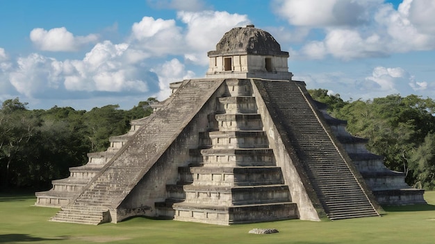 Templo del gran jaguar en Tikal, patrimonio mundial de la UNESCO en Guatemala