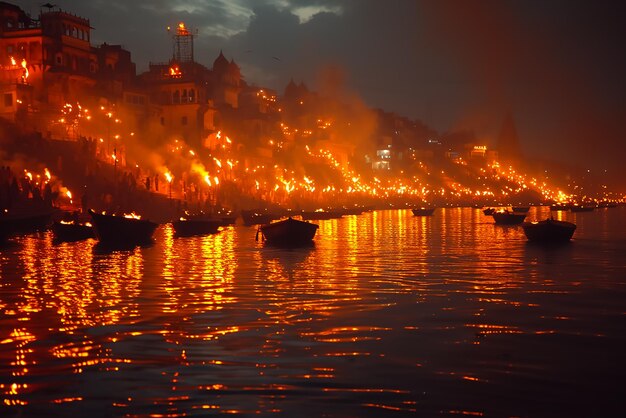 Foto templo hindu de varanasi