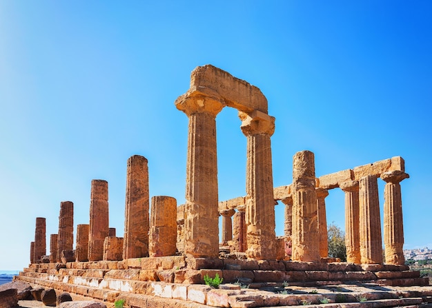 Templo de Juno en el Valle de los Templos en Agrigento, Sicilia, Italia