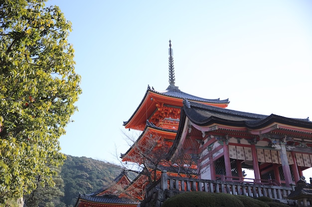 Templo Kiyomizu en Kioto, Japón