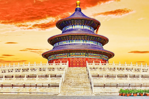 Templo maravilhoso e incrível - Templo do Céu em Pequim, China