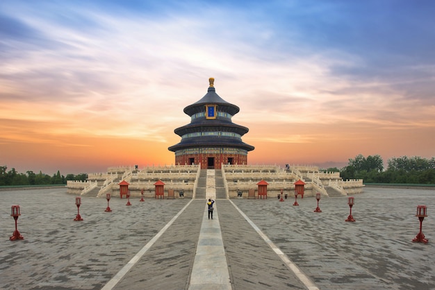 Templo maravilloso y asombroso de Pekín - Templo del Cielo en Pekín, China.