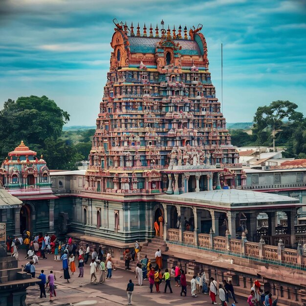 Foto templo de menakshi en la india