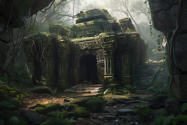 Un templo misterioso en la selva