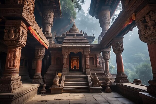 Foto templo místico del himalaya