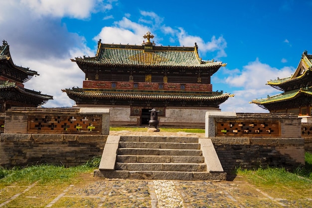 Templo del monasterio de Erdene Zuu cerca de Kharkhorin en Mongolia