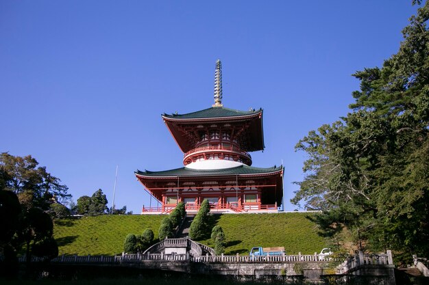 Foto el templo naritasan shinshoji es un popular complejo de templos budistas en la ciudad de narita.