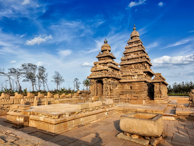 Templo de la orilla en Mahabalipuram, Tamil Nad