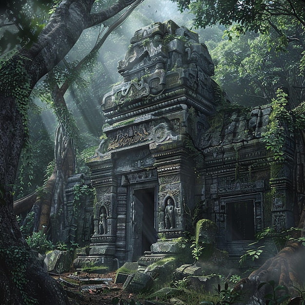 un templo con la palabra " dios " en la parte superior