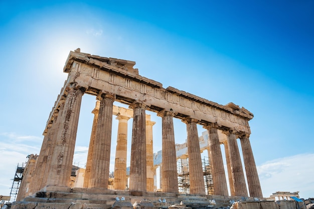 Templo del Partenón en la Acrópolis de Atenas, Grecia