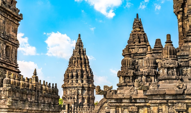 Templo de Prambanan cerca de Yogyakarta. en Indonesia