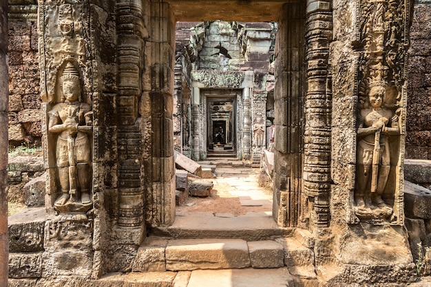 Templo de Preah Khan en Angkor Wat en Siem Reap, Camboya
