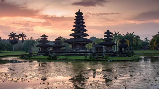 Templo Pura taman ayun em Bali, Indonésia