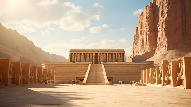 Foto templo de la reina hatshepsut en egipto