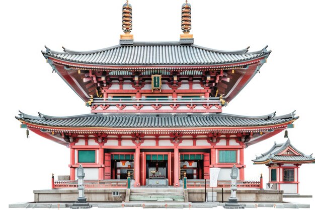 Foto templo shitennoji un templo budista en osake japón aislado sobre un fondo blanco