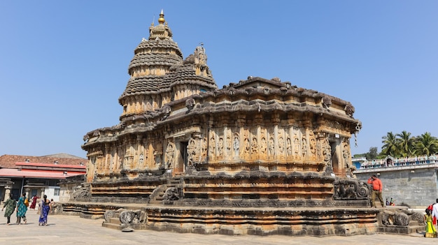 Foto el templo de sri vidyashankara en sringeri, karnataka, india