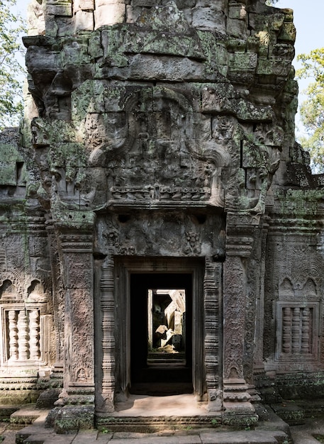 Templo Ta Prohm perto de Angkor Wat Camboja