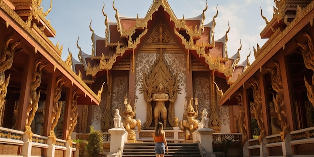 templo tailandésfamoso templo de mármol tailandia