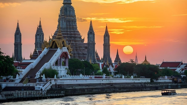 Templo Wat Arun em Bangkok, Tailândia