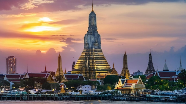Templo Wat Arun em Bangkok, Tailândia