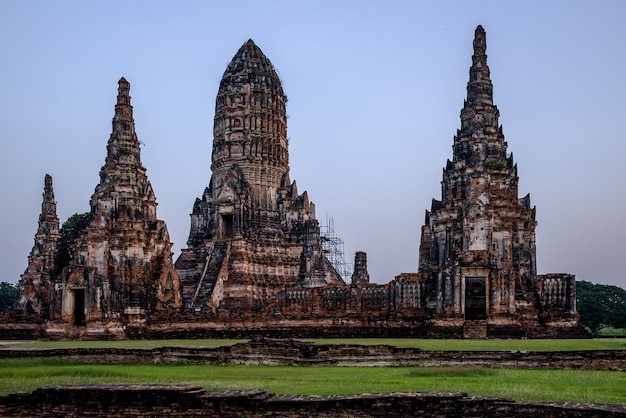 Templo Wat Phra Si Sanphet no Parque Histórico de Ayutthaya na Tailândia