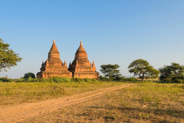 Templos antiguos en Bagan, Myanmar