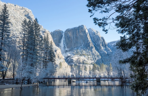 Temporada de invierno en el Parque Nacional Yosemite, California, EE.