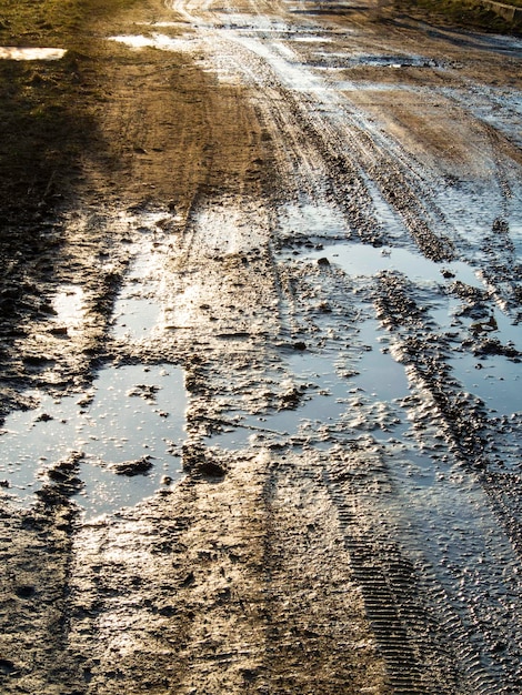 Foto temporada de malos caminos textura offroad