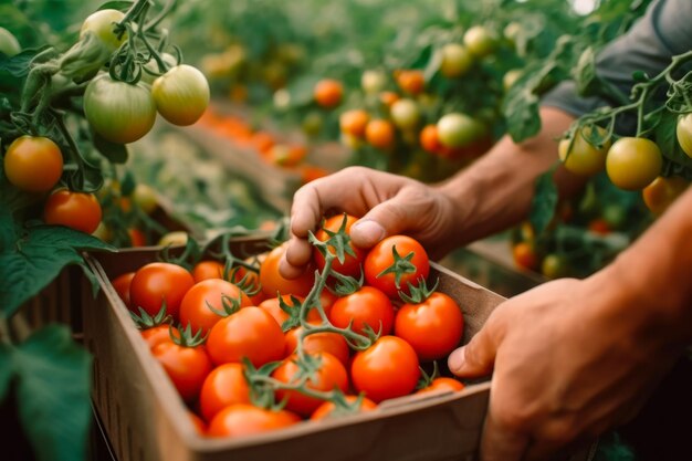 Temporada de tomate cosecha generativa ai.