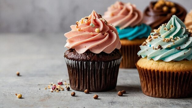 Foto temptante cupcake trata alegria em cada mordida ph realista