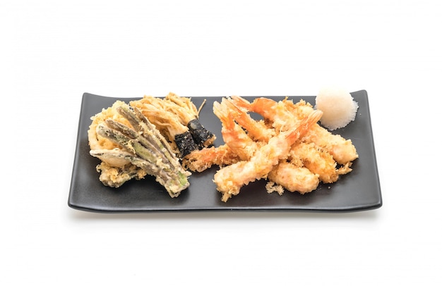 tempura de camarones (camarones fritos rebozados)