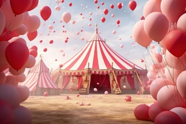 Tenda de circo con globos