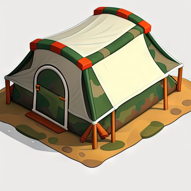 Foto tenda de camuflagem militar