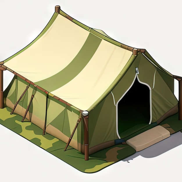 Foto tenda de camuflagem militar