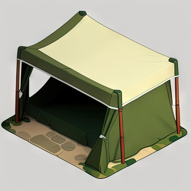 Foto tenda de camuflagem militar