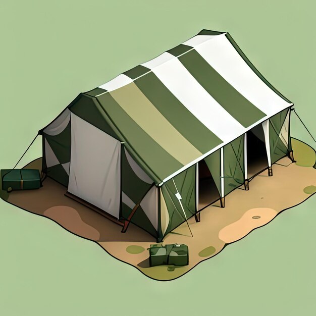 Foto tenda de camuflagem militar