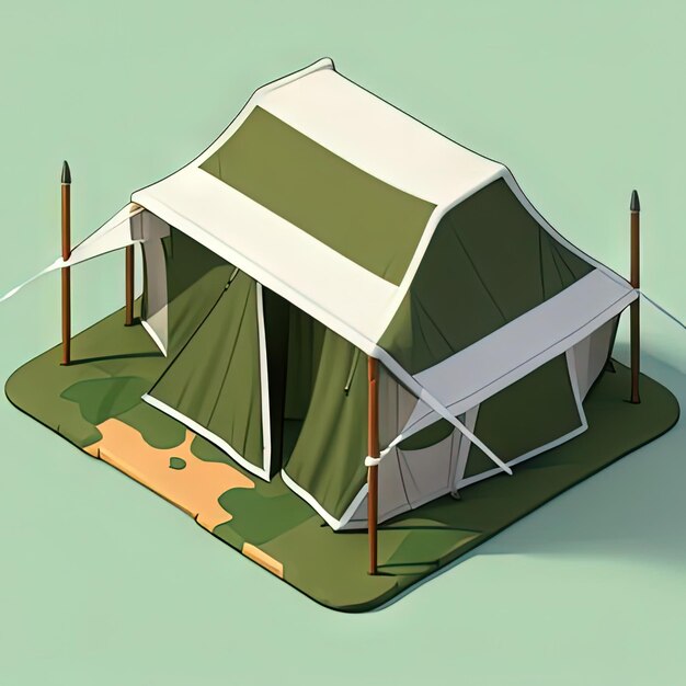 Foto tenda de camuflagem militar