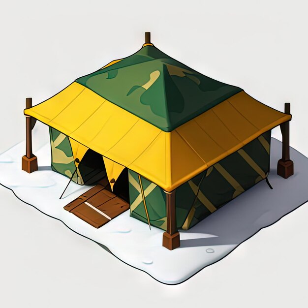 Foto tenda de camuflagem militar