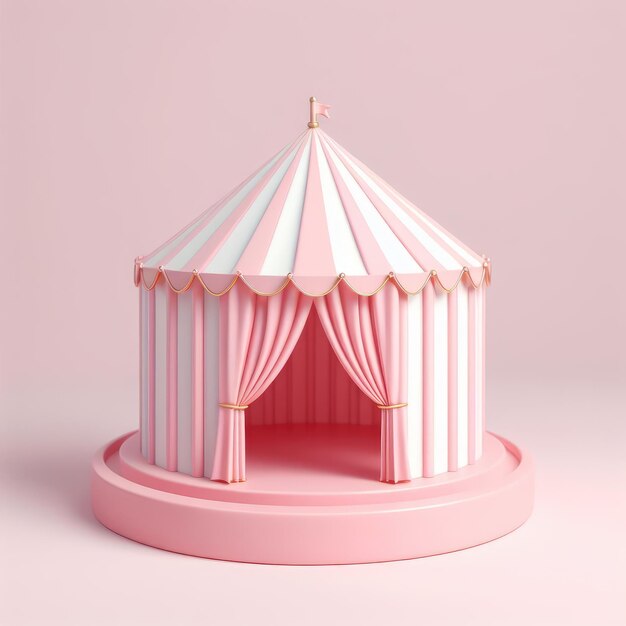 tenda de circo isolada em rosa