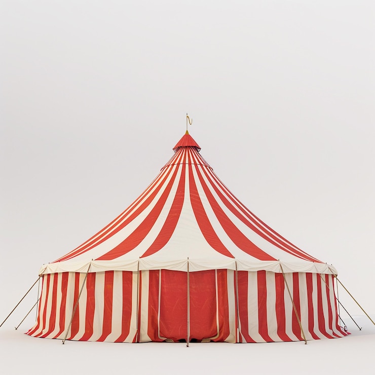 Foto tenda de circo isolada