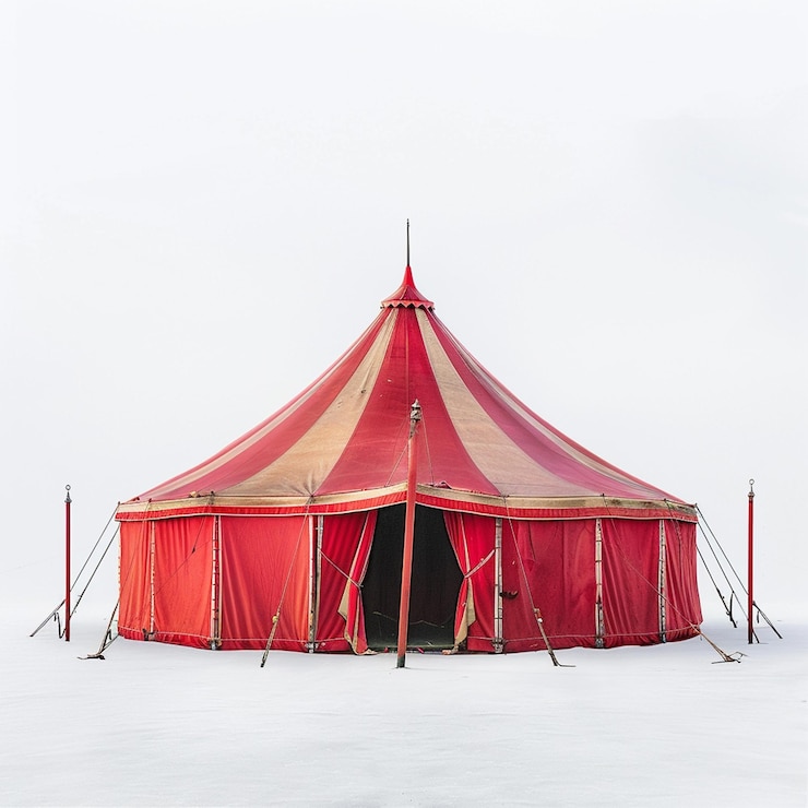 Foto tenda de circo isolada