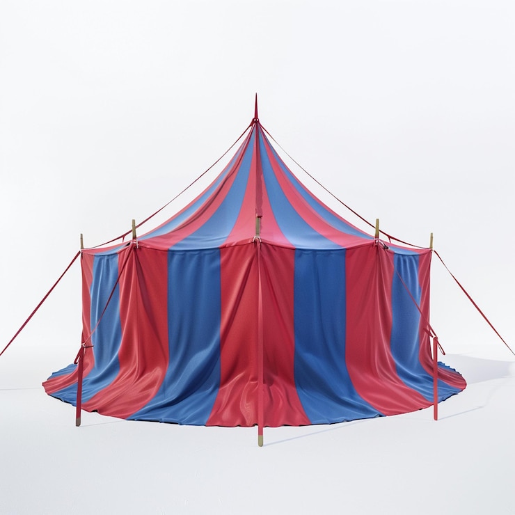 Foto tenda de circo isolada