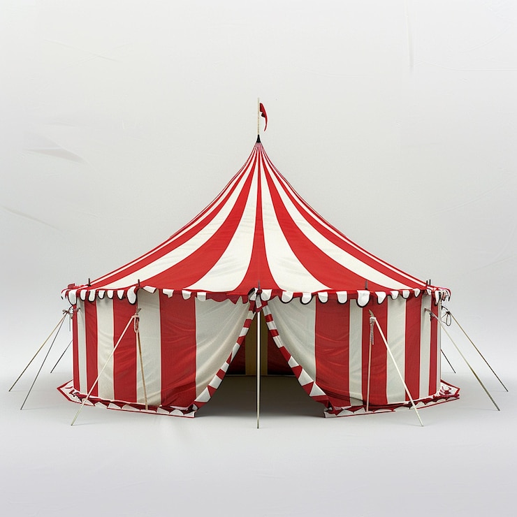 Foto tenda de circo isolada