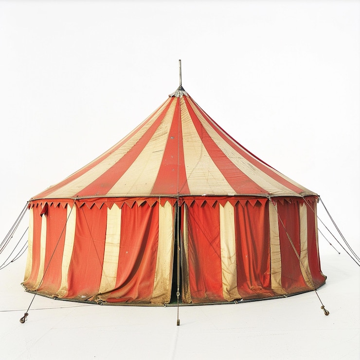 Foto tenda de circo isolada