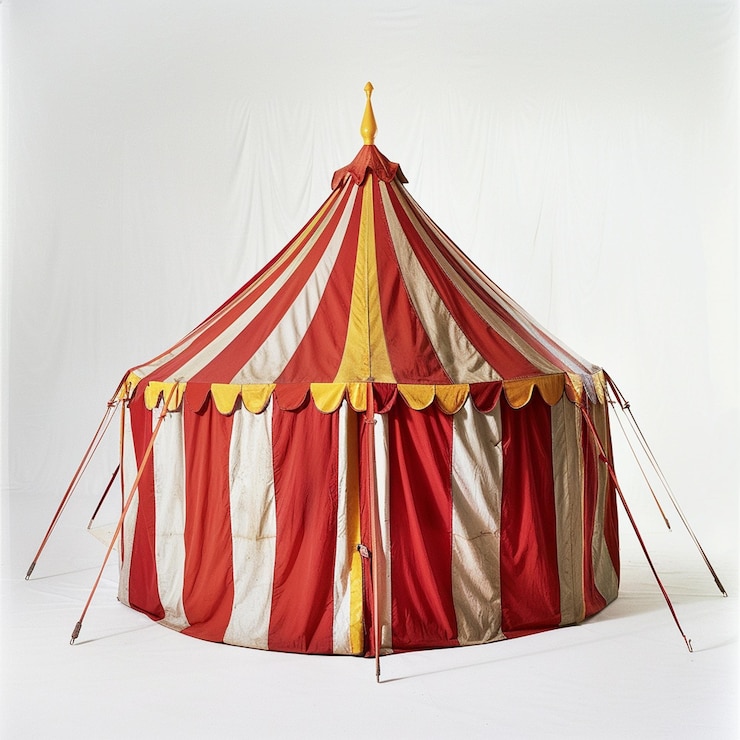 Foto tenda de circo isolada