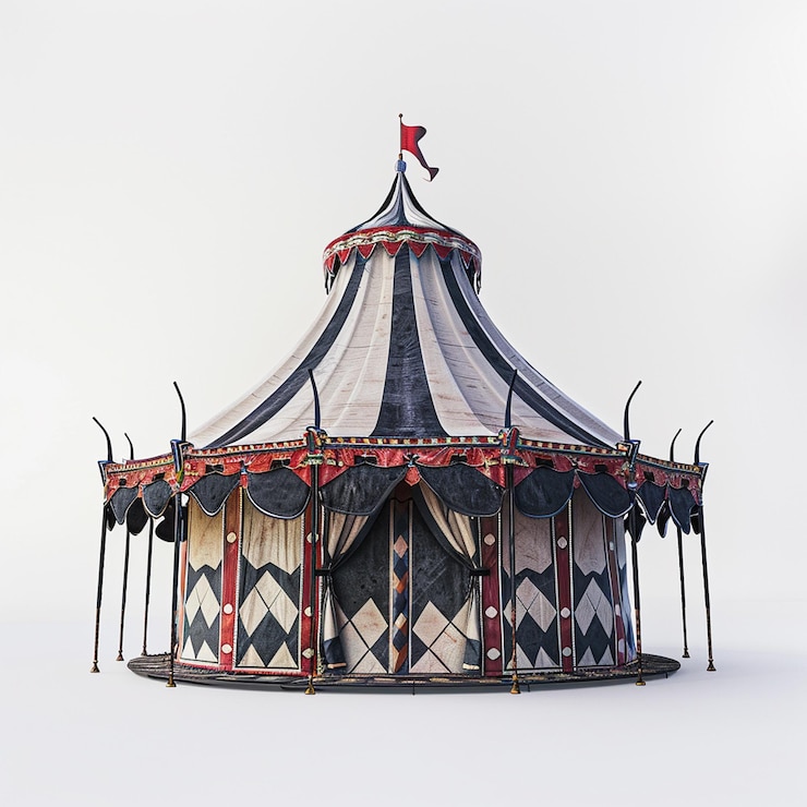 Foto tenda de circo isolada