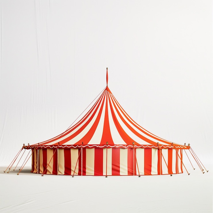 Foto tenda de circo isolada