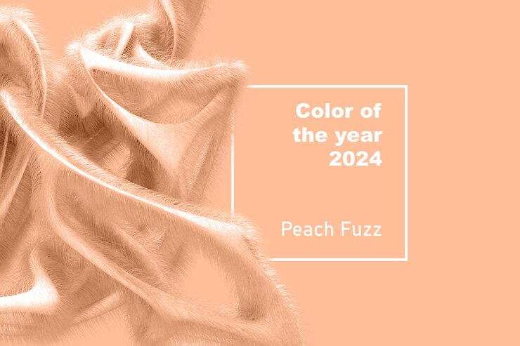 Tendência de coloração 2024 Peach Fuzz