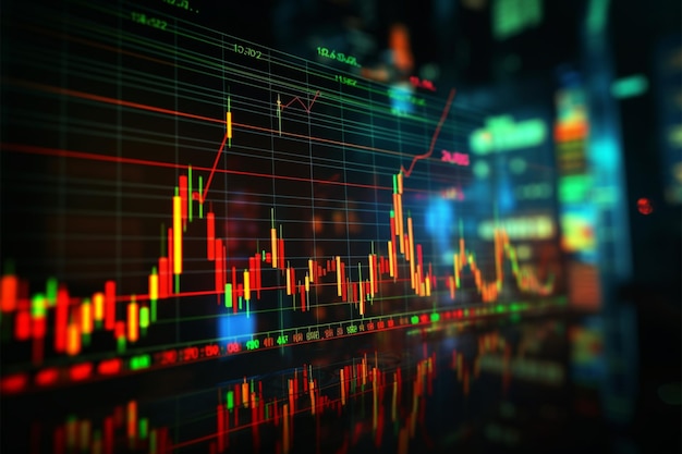 Tendências de lapso de tempo O desempenho do mercado de ações das empresas é representado por meio de representação visual