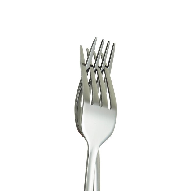 Tenedor aislado en blanco